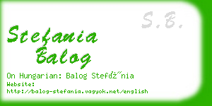 stefania balog business card